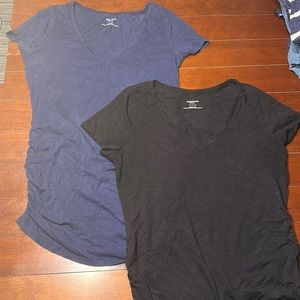 Maternity shirts small and medium. Very loved.